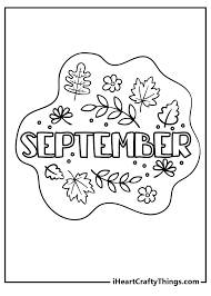 printable september coloring pages