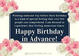 100 advance birthday wishes happy