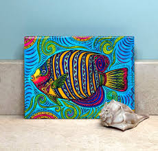 Angel Fish Ceramic Tile Wall Art
