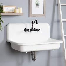 cast iron high back farmhouse sink