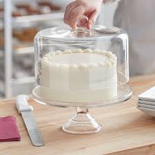 Acopa Clear Glass Cake Stand With Round