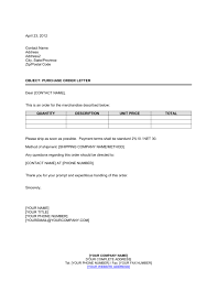 Purchase Order Letter Template Word Pdf By Business In A Box