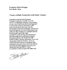 However, a letter of explanation for derogatory credit may help convince the creditor, employer or insurance company to favor the consumer's request. Testimonial2009 Archives Page 2 Of 11 Repair My Credit Now