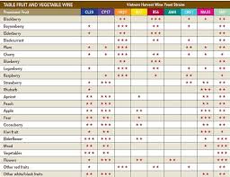 Selection Chart Fruit And Vegetable Wines