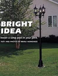 how to install a lamp post in your yard