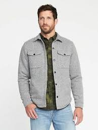Mens Old Navy Micro Performance Fleece Shirt Jacket Gray Size Xxl 37 Price Nwt Ebay