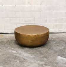 Gold Drum Coffee Table Two Foxes