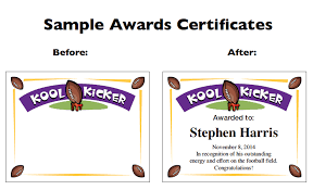 Football Certificate Templates Youth Award Printables