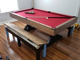 How to build a pool tablein this video we show you a look at how to renovate an old pool table. Diy Build Plans Dining Game Table With Benches Etsy
