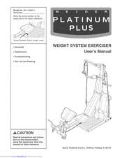 Weider Platinum Plus 831 15407 0 User Manual Pdf Download