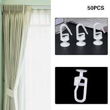 50pcs rolling curtain clips white