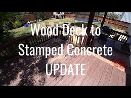 Wood Deck To Stamped Concrete Patio