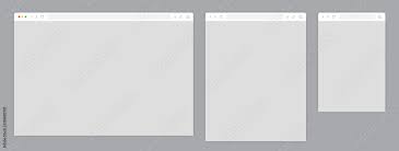 web browser window white template