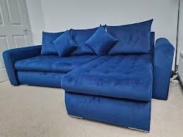 New Corner Sofa Bed Universal Side Navy