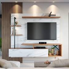Mara Home Tv Wall Panel With Led White