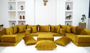 Velvet Floor Couch Sectional Sofas