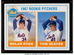 Check spelling or type a new query. Nolan Ryan And Tom Seaver Dual Signed Oversized Rookie Card Lot 44214 Heritage Auctions