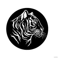 black tiger clipart in ilrator