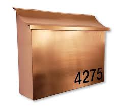 Large Flush Mount Copper Mailbox Wall