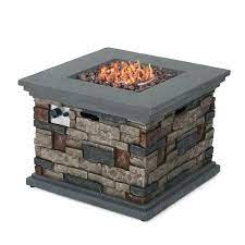 Stone Square Outdoor Gas Fire Pit