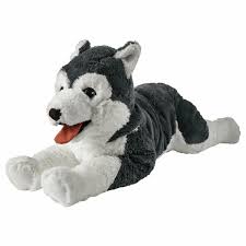 ikea livlig soft toy dog siberian big