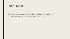 Using Mla To Cite Poetry Plus Microtheme Format Ppt Download