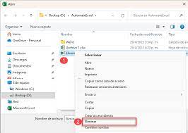 cómo eliminar un archivo de excel o