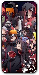 Buy online with fast, free shipping. Amazon Com Iphone 7 Plus Case Iphone 8 Plus Case 5 5 Japanese Anime Case Plastic Cover For Iphone 7p 8p Naruto Akatsuki 2