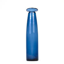 Narrow Model Blue Glass Vintage Vase