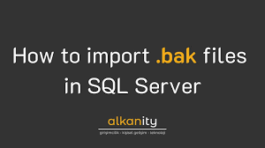 how to import bak files in sql server