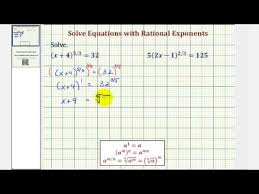 An Equation With Rational Exponents