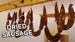 drying sausage old fashioned way and