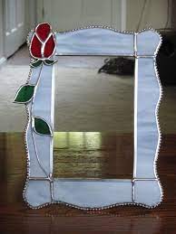 Stained Glass Rose Picture Frame