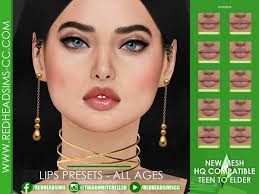 lips presets all ages the sims 4