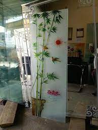 Glass Painting Designs Etched Glass Door