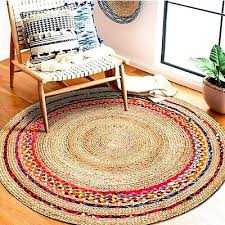 round rug cotton jute mix carpet