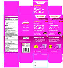Childrens Allergy Dye Free Wal Dryl Liquid Walgreen Co