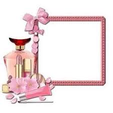 perfume and makeup kit photo frame