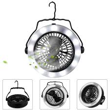 Camping Lantern Camping Fan Light Portable Lightweight Led Tent Light With Ceiling Fan And Hook Usb Powered Or Battery Operated For Truck Tent Fishing Emergencies Hurricanes Outages Survival Kit