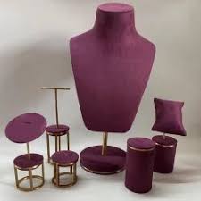 purple jewellery display stand set