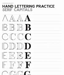 12 free hand lettering worksheets for