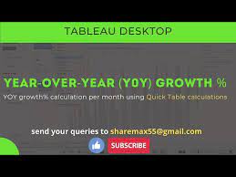 tableau yoy growth calculation