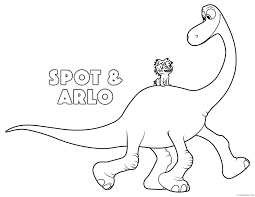 This is the good dinosaur arlo and spot. The Good Dinosaur Coloring Pages Tv Film Spot And Arlo Printable 2020 08824 Coloring4free Coloring4free Com