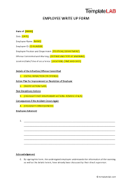 46 effective employee write up forms