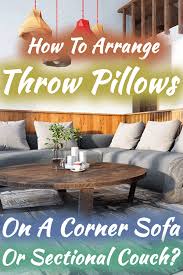 arrange cushions on a corner sofa