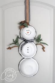 Snowman Door Hanger Craft Made From