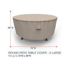 Black Ivory Round Patio Table Cover