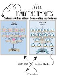 Free Editable Family Tree Maker Templates Customize Online Free