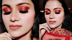 party makeup for red gown dress suit