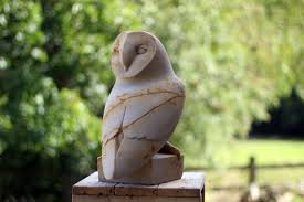barn owl sculpture carved in hazeldean